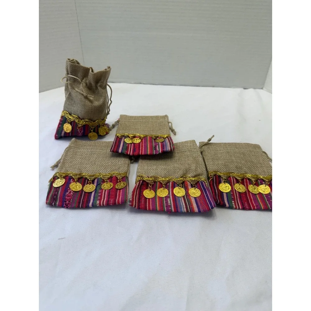 12 pouch for Henna night wedding decoration Palestinian style bohemian style